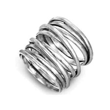 Statement Wrap Ring, Sterling Silver Ring for Women, Wire Wrapped Ring All size