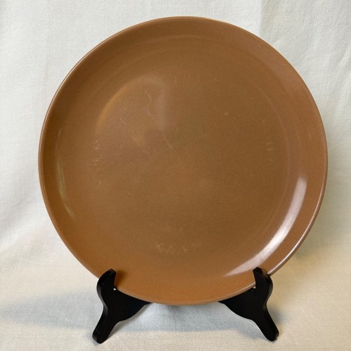 Iroquois Casual China Russel Wright Dinner Plate Nutmeg Brown 10" MCM Set of 2 - Picture 2 of 5