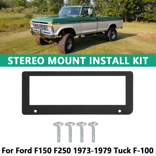 Flat Plate and Screws Stereo Install Kit For Ford F150 F250 1973-1979 Truck F100 - Picture 1 of 9