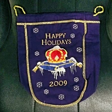 CROWN ROYAL BAG LIMITED EDITION - HAPPY HOLIDAYS 2009 CHRISTMAS 