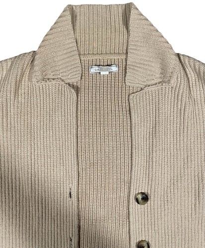 G.H. Suéter para mujer Bass & Co. tejido con cable beige con botones talla XL - Imagen 3 de 10