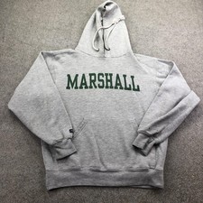 Vintage Marshall Thundering Herd Hoodie Mens Small Gray NCAA JanSport Sweatshirt