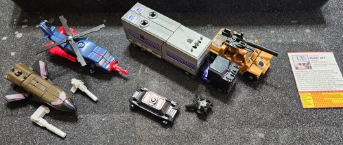 Transformers G1 Lot: Motormaster, Blast-Off, Swindle, Vortex with accessories
