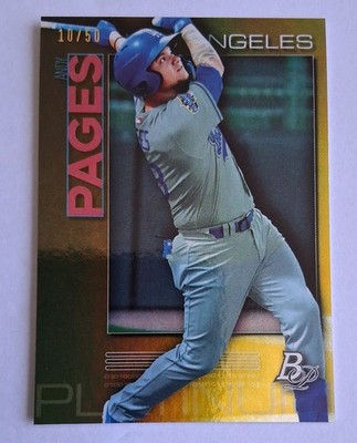 2022 BOWMAN BOWMAN PLATINUM GOLD ANDY PAGES RC! 10/50! 1/1! ONLY 50 EXIST!