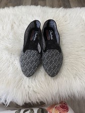 Skechers Cleo Huntington Women's Size 8 Shoes Black/Gray Knit Comfort Flats