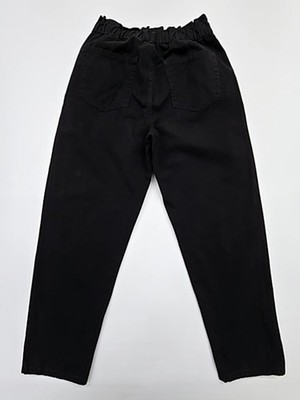 Stradivarius Jungen Hose schwarz Gummibund Baumwolle Größe M Freizeit Taschen