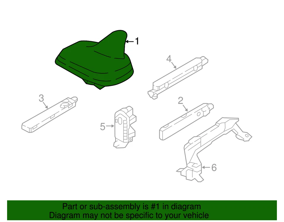 Подлинная антенна Audi в сборе 4M0-035-503-M-GRU - Изображение 2 из 3
