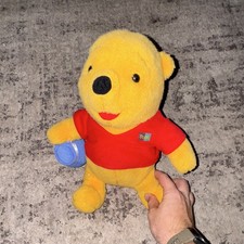Vintage 1994 Mattel Disney Winnie the Pooh Plush Bear Blue Honey Pot