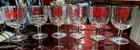 Vintage American Beer Thumbprint Glass Goblets, Lot Of 5 + 1 Coke 6" 12 oz.