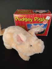 Vintage 1983 Pudgey the Piglet Moving Oinking Toy Pig New In Box Non Working 