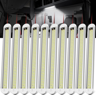 12V LED Interior Light Bar， 120Leds 1500LM 8W DC 12 Volt Led Strip Lights with O