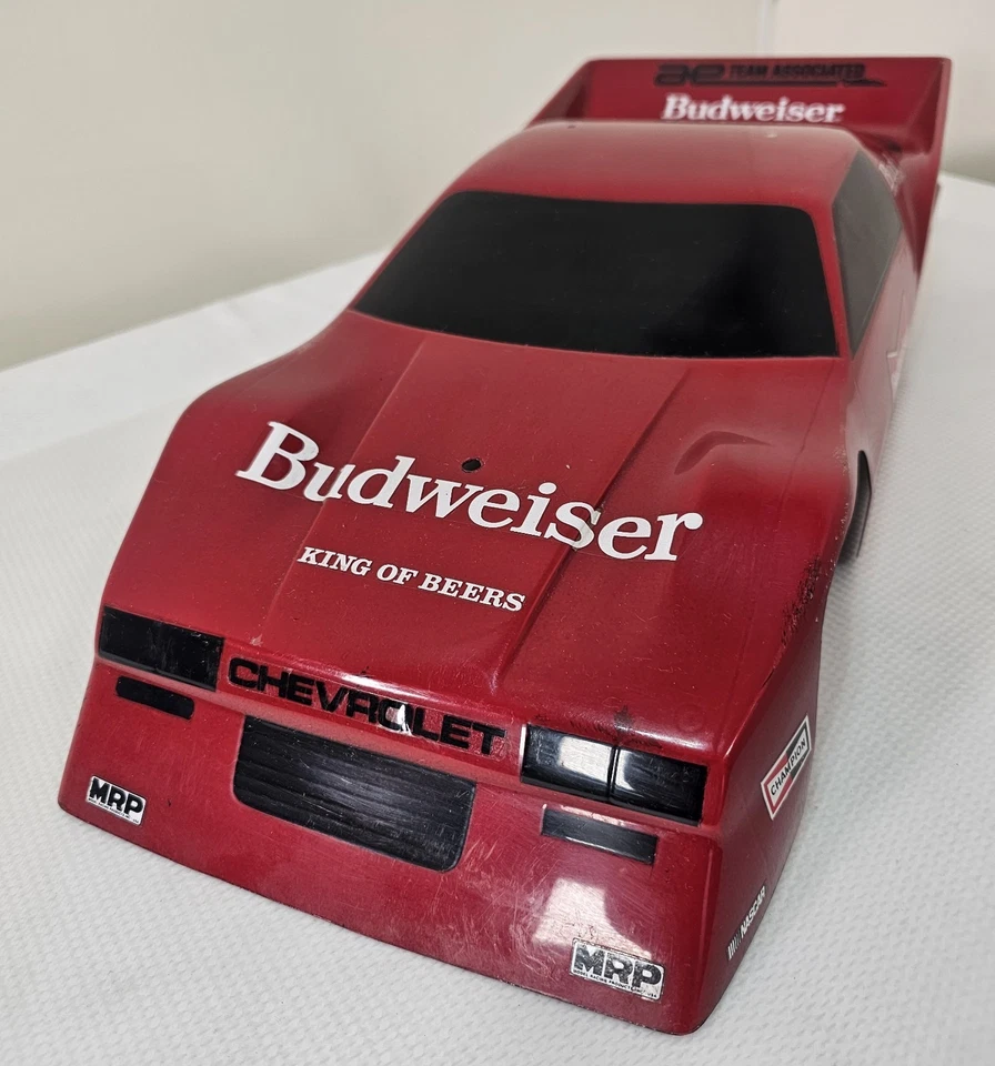 Vintage RARE Team Associated Budweiser Corvette Stock Race Car Body - Image 3 of 4