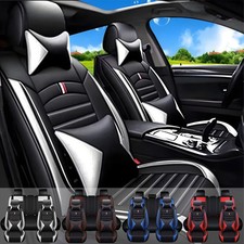 Leather Seat Covers For Kia Front Rear Full Set 5 Seat Cover Protector Cushion