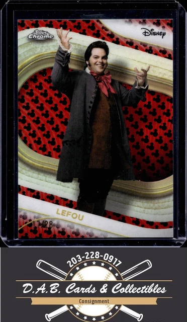 2025 Topps Disney Chrome 132 Lefou Mickey Refractor #D 17/28 Beauty & Beast T04