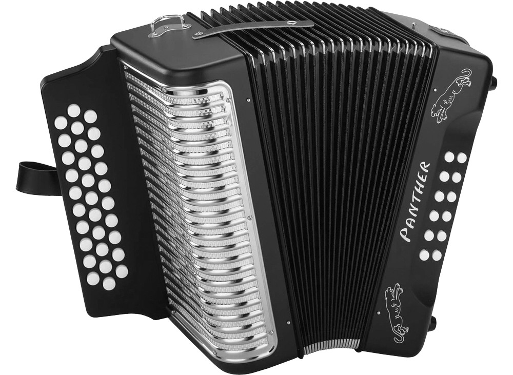 Hohner HA-3100 Panther GCF Diatonic Accordion Matte Black