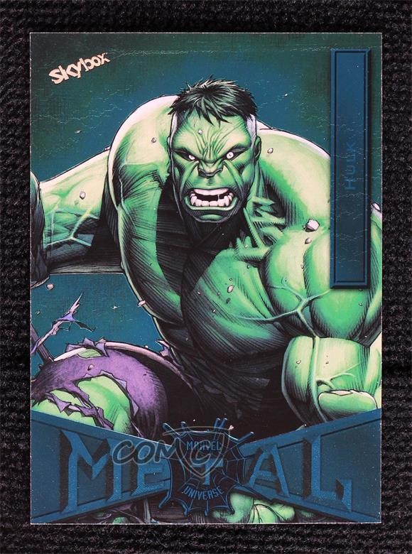 2022 Marvel Metal Universe Spider-Man Turquoise Light FX 23/50 Hulk #33 y1g
