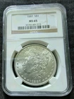 WOW!  1887-P  MORGAN Silver Dollar, NGC MS-65!