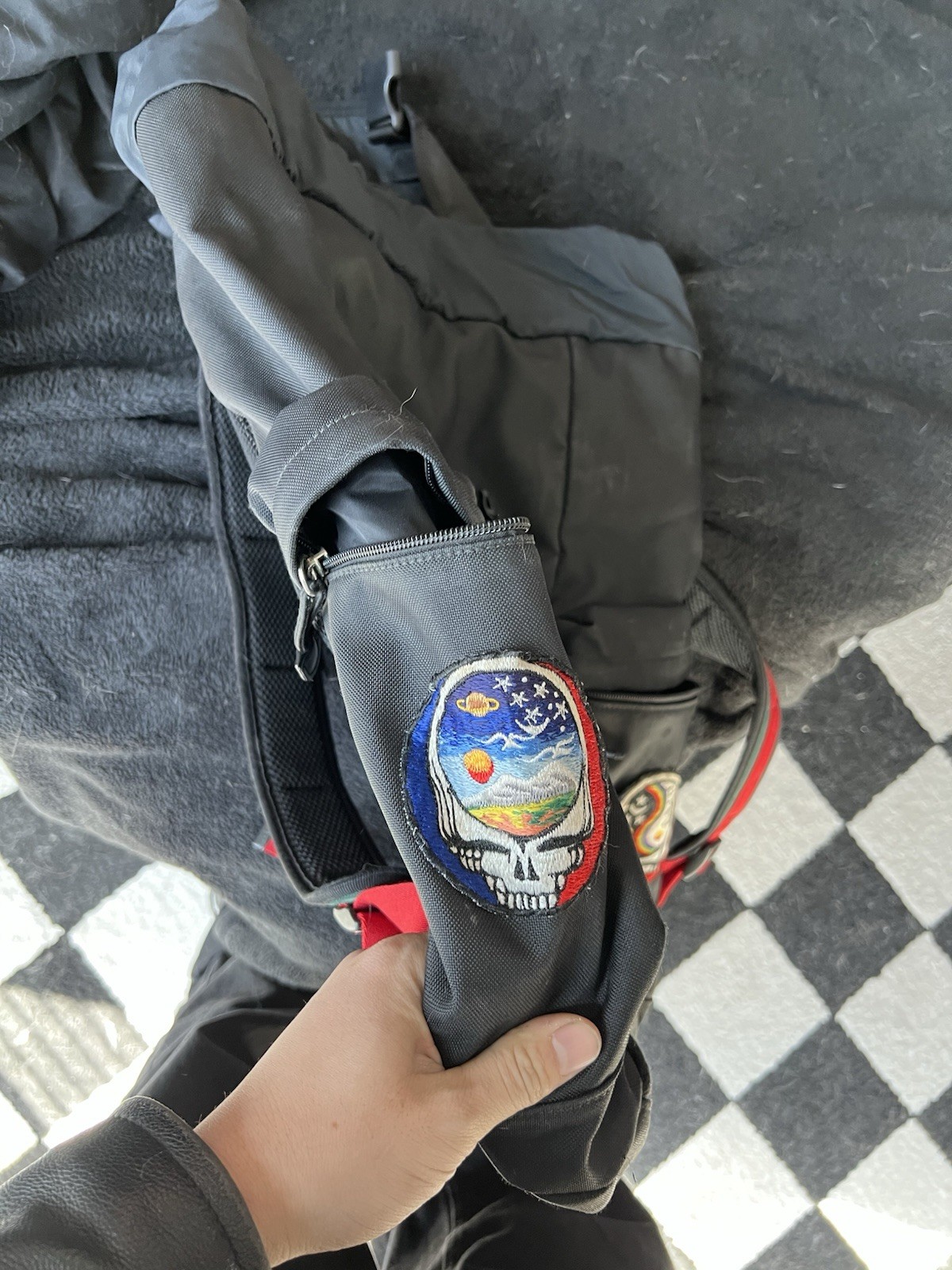 Gucci Black Skull Patch Backpack Adjustable Strap… - image 2