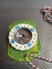 Brunton Classic Compass Optic Green Baseplate Made in USA Decl Adjustment