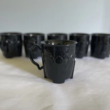 Set Of 6 Fenwick By Dinex Carlisle Black Insulated Coffee Mug Cups 8 Ounces