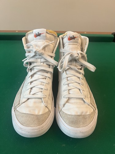 Nike Blazer Mid 77 Vintage Men Size 12 White Canvas Shoe Sneaker CD8238-100 READ - Picture 5 of 15