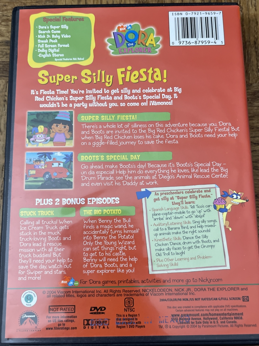 Dora The Explorer Super Silly Fiesta DVD 97368795945| eBay