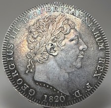 George IIII, 1820. Silver Crown Beautiful Prooflike.