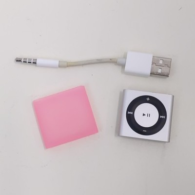 Apple iPod Shuffle 4th Gen A1373 Silver 2GB MP3 Player USB Pink 