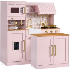 Best Choice Products Pretend Kitchen Toy Set Kids w/Lights Sounds Island Machine