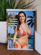 Keystone Light Beer Metal Poster Sexy Women Sport Bar Man Cave Wall Art Decor #1