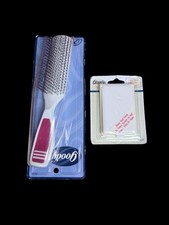 Vintage Goody Hairbrush Pink And Goody Compact White Mirror