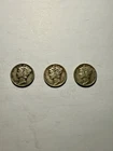 1945 Mecury Dimes - 3 Dimes
