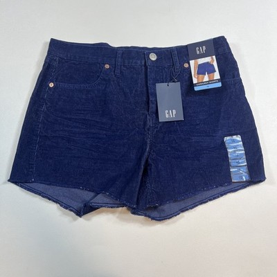 GAP Corduroy Raw Edge Hem Stretch Cut Off Shorts Women's NWT Size 10 $49