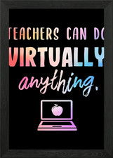 Teachers Can Do Virtually Framed Wall Art Poster Canvas Print Picture