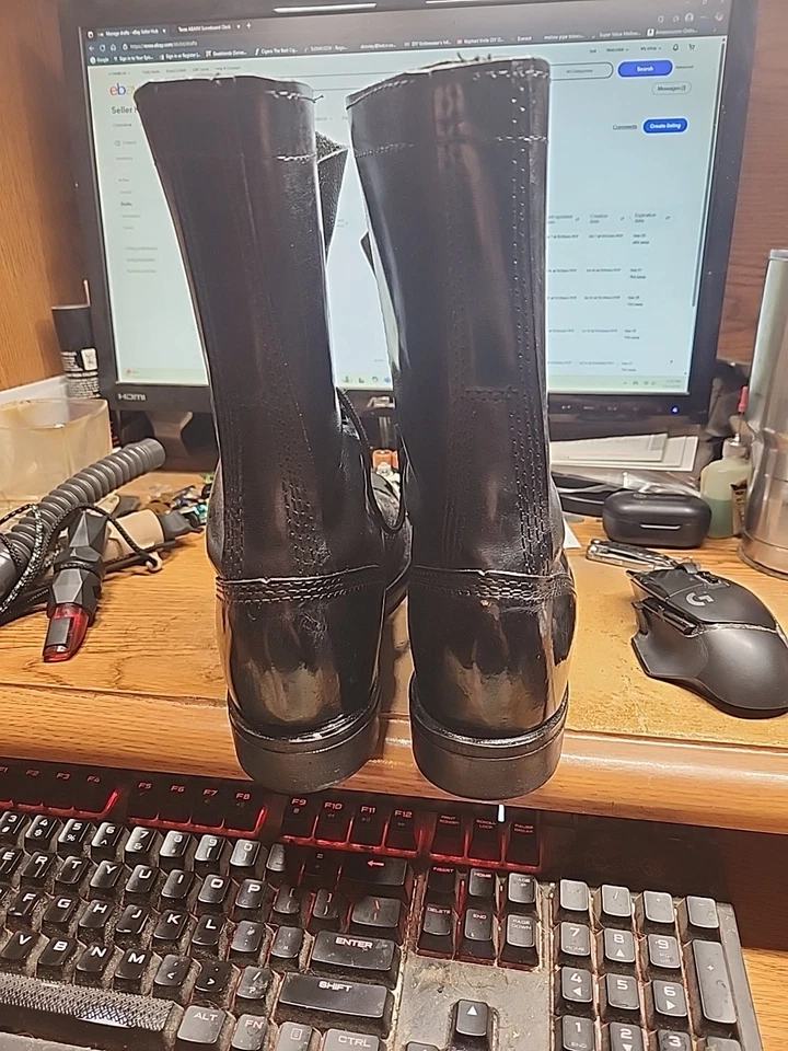 Botas de salto Corcoran 1500 10" para hombre talla 6,5 D negras en muy buen estado Foto 3 de 4