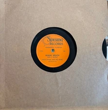 1950s Miami Beach Florida Song Record by Sunshine Records of Sarasota
