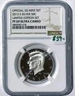 NGC 2013-S silver Kennedy half-dollar, PR-69 UCAM, limited edition set