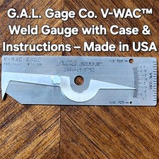 G.A.L. Gage Co. V-WAC™ Weld Gauge with Case & Instructions – Made in USA