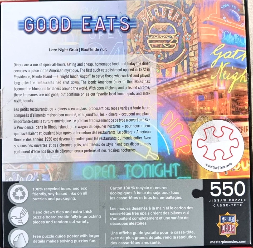 Rompecabezas y póster Late Night Grub 550 piezas Good Eats de Masterpieces Foto 3 de 4