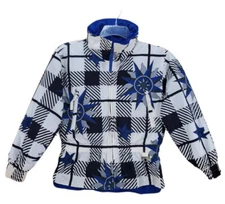 Vtg Tyrolia Ski Jacket 14Y Women SP Reversible Fitted Sunburst Buffalo Plaid Y2K