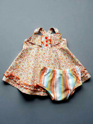 Fore N Birdie Baby Girls Sundress Bloomers PC Set Floral NWT