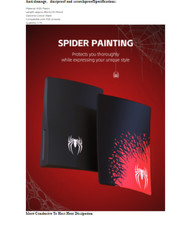 Spiderman ABS Plastic Premium Skin Shell Case for PlayStation PS5 Disc version