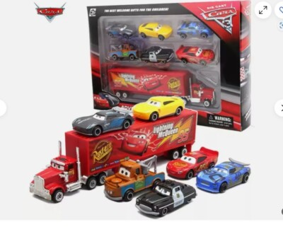 7PCS/Set Disney Pixar Car 3 Lightning McQueen Jackson Storm Uncle Truck 1:55D