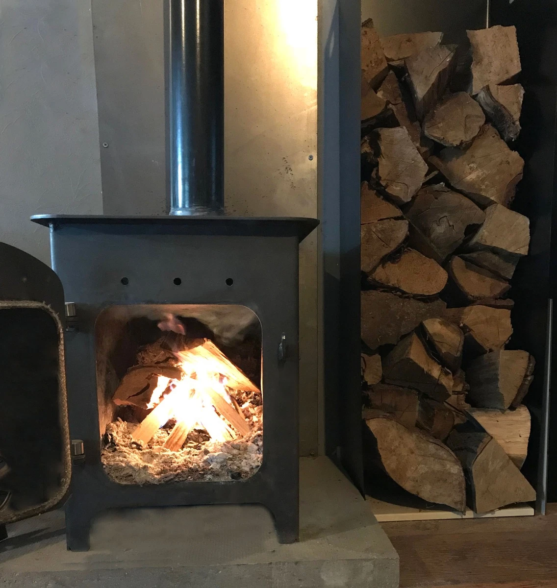 Woodburning Stove Shed Wood Burning Stove Log Burner Fireplace Multi fuel  Heat | eBay