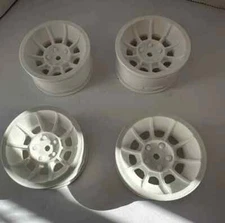 General Lee 1:10 Scale RC Car Wheels Rims White 12mm Hex Kyosho Fazer Vector LCG