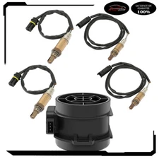 For BMW 330Ci 530i X5 3.0L 4pcs Oxygen o2 02 Sensor + Mass Airflow MAF Sensor