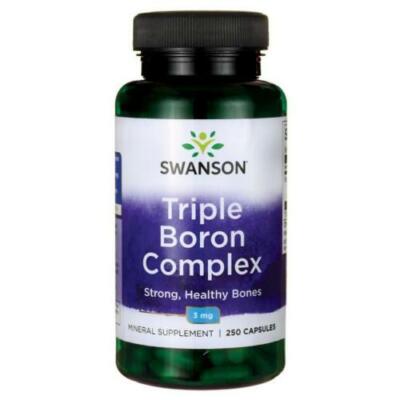 Swanson Premium Triple Bor Complex 3mg, 250 Kapseln Knochengesundheit.