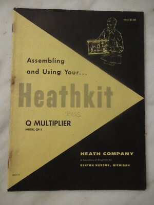 HEATHKIT MODEL QF-1 Q MULTIPLIER MANUAL - ORIGINAL
