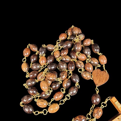 Large Vintage Palm Wood Rosary 6' Wall Hanging Lent Holy Week Christian Crucifix - Picture 11 of 18