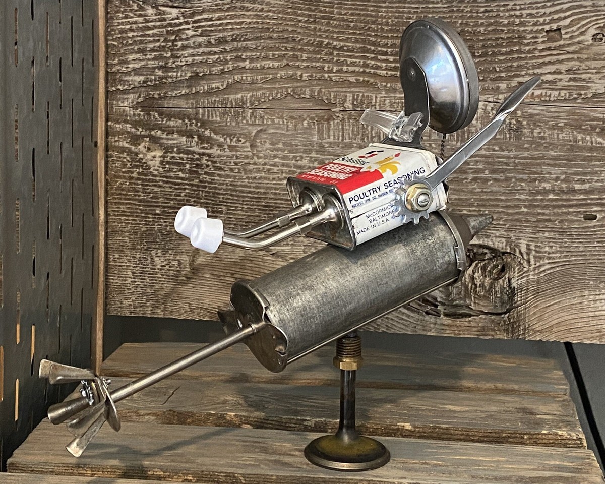 Inspirational Found Object Robot Art. Reach 4 The Stars